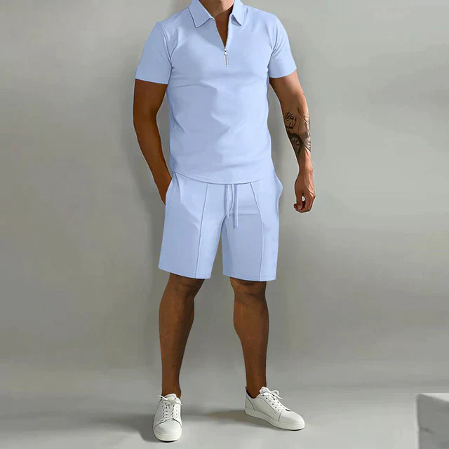 Luxuriöses Herren Polo- und Shorts-Sommer-Set, elegant und stilvoll - Image 5