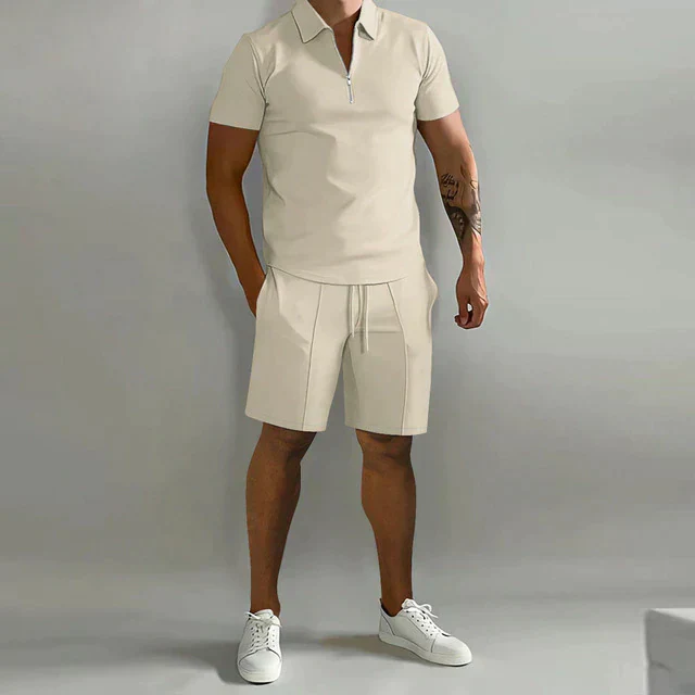 Luxuriöses Herren Polo- und Shorts-Sommer-Set, elegant und stilvoll - Image 8