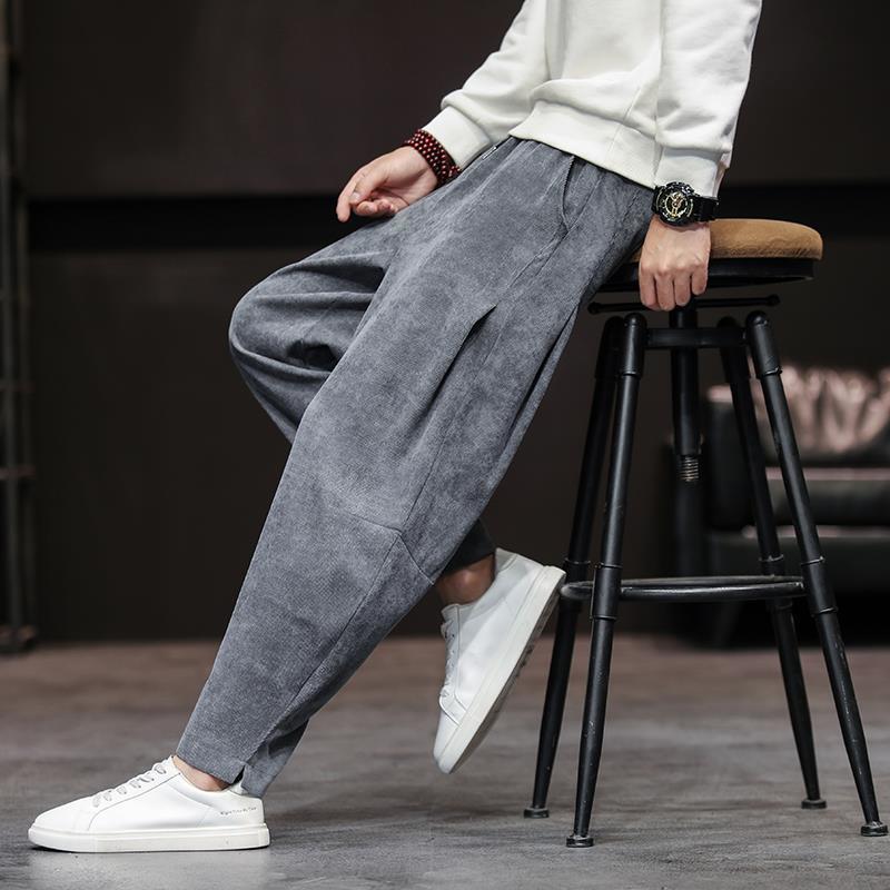 Herren Relaxed Fit Samthose mit weitem Bein - Image 2