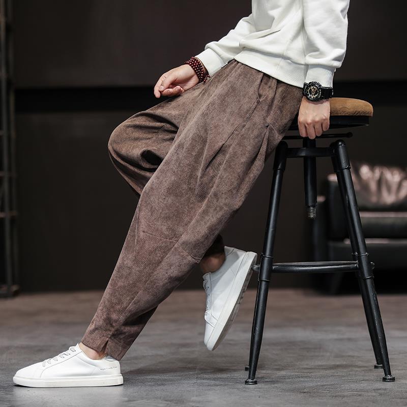 Herren Relaxed Fit Samthose mit weitem Bein - Image 4