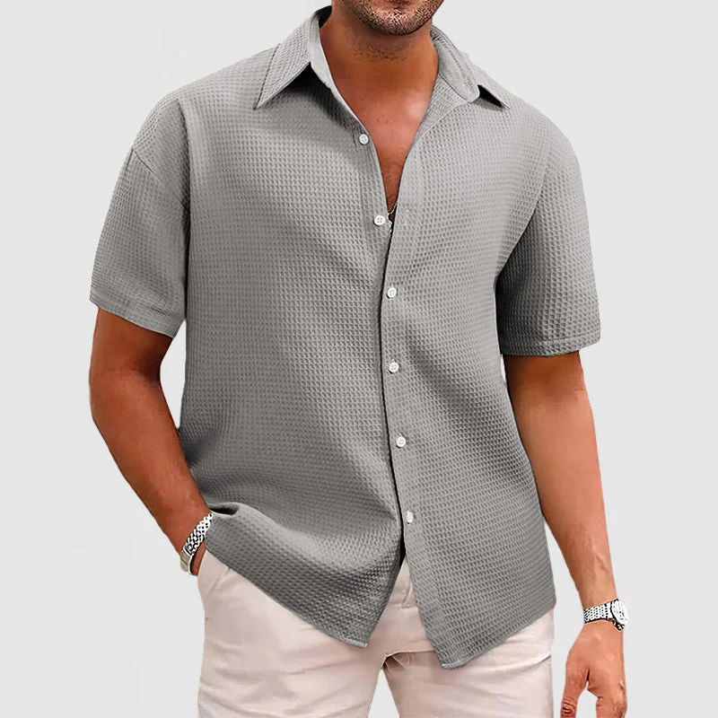 Elegantes & Komfortables Herren Hemd im Waffel-Strickmuster - Image 10