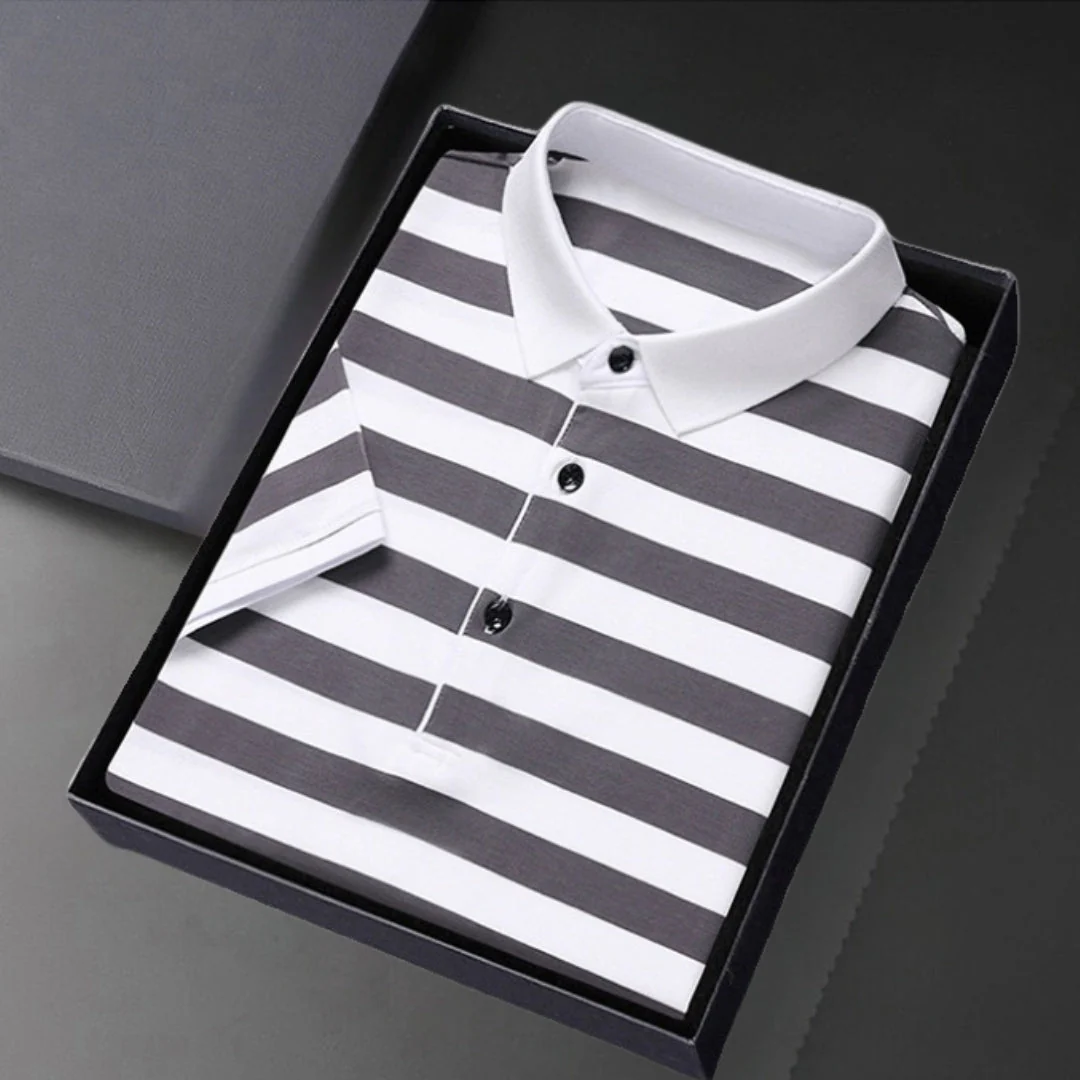 Klassisches Streifen Herren Polo Shirt - Image 10