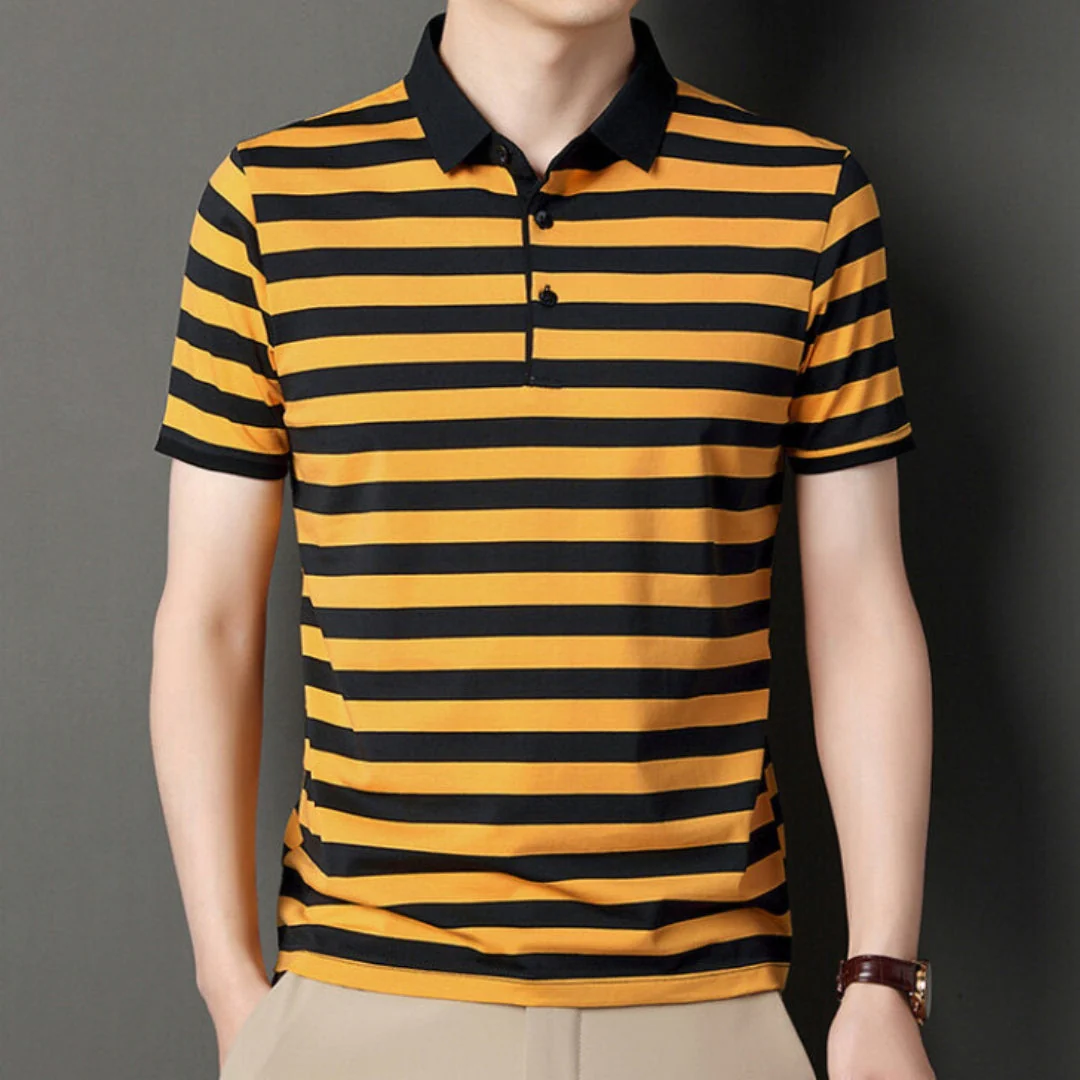 Klassisches Streifen Herren Polo Shirt - Image 3
