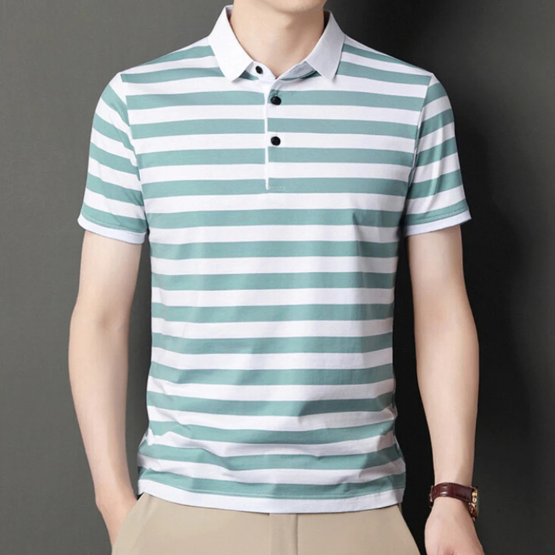 Klassisches Streifen Herren Polo Shirt - Image 4