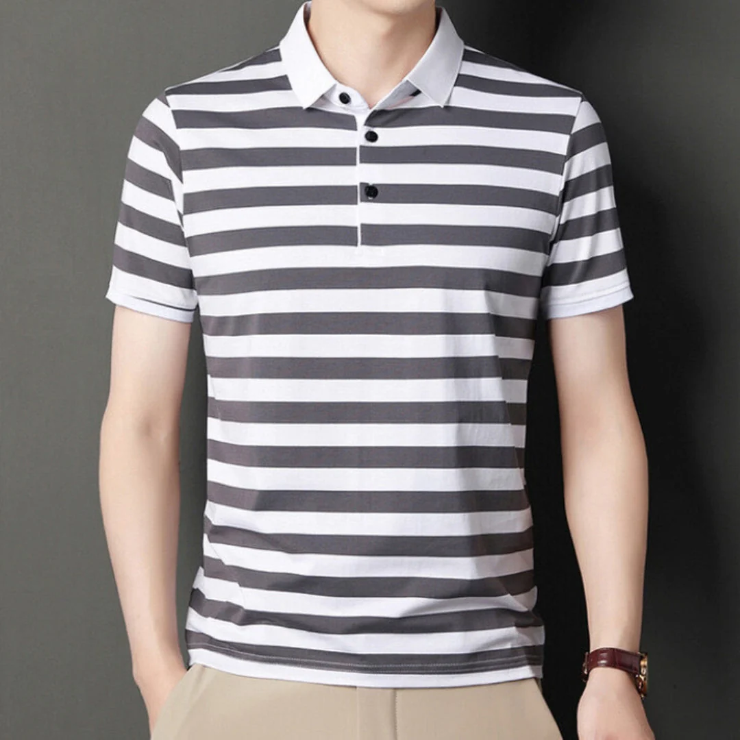Klassisches Streifen Herren Polo Shirt - Image 5