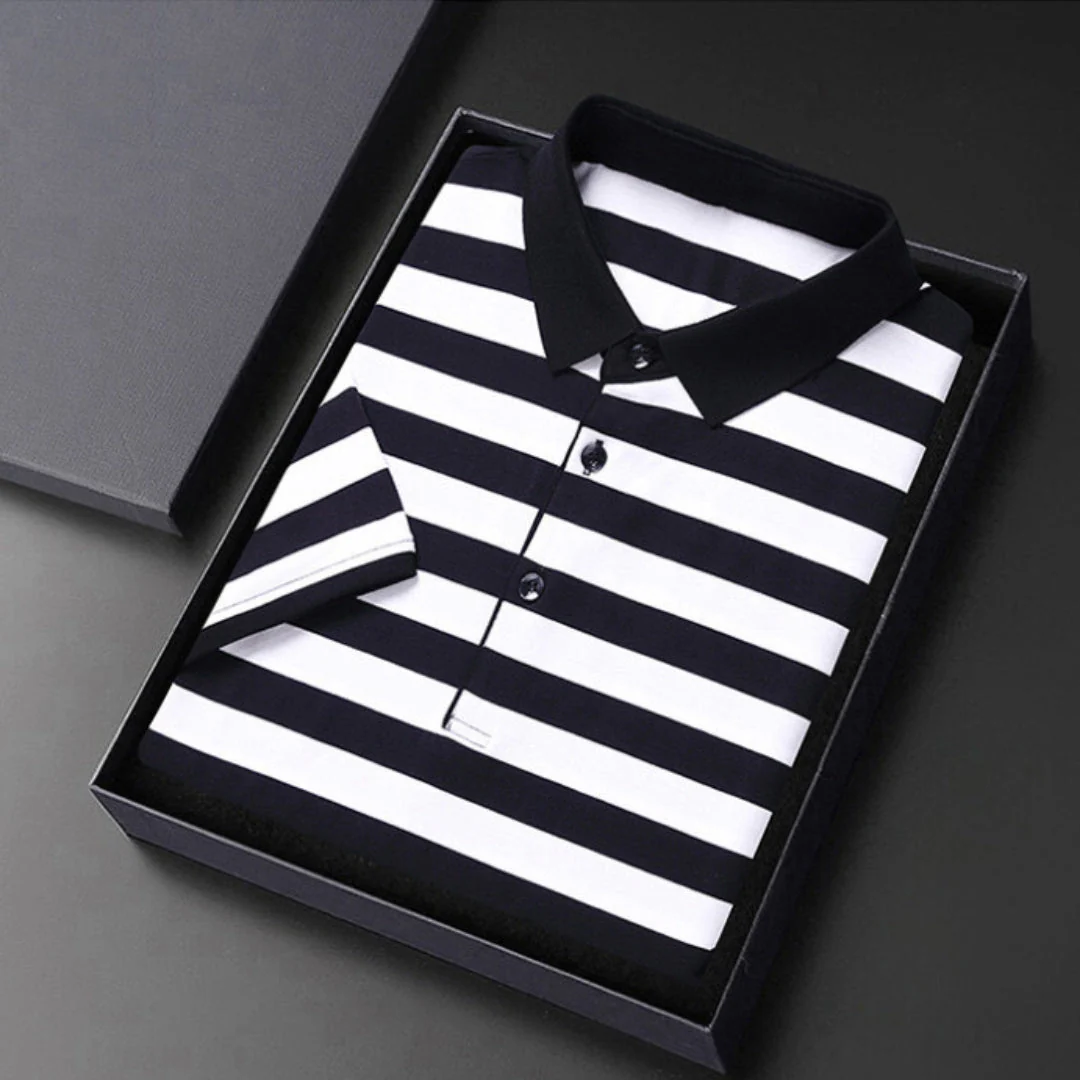 Klassisches Streifen Herren Polo Shirt - Image 7
