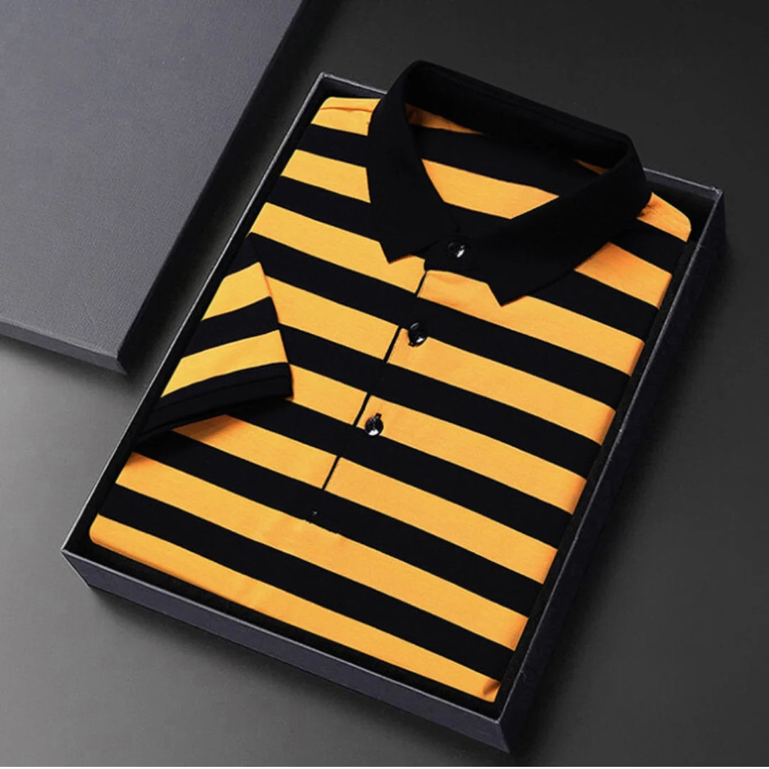 Klassisches Streifen Herren Polo Shirt - Image 8