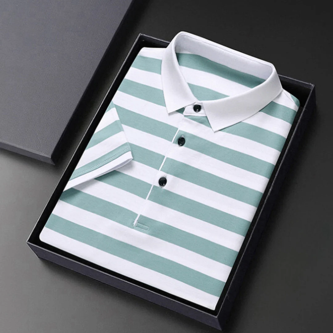 Klassisches Streifen Herren Polo Shirt - Image 9