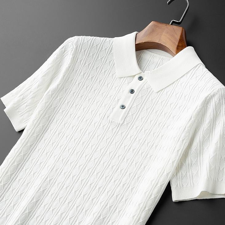 Eleganter Herren Polo mit Diamantknit - elegant und einzigartig - Image 4