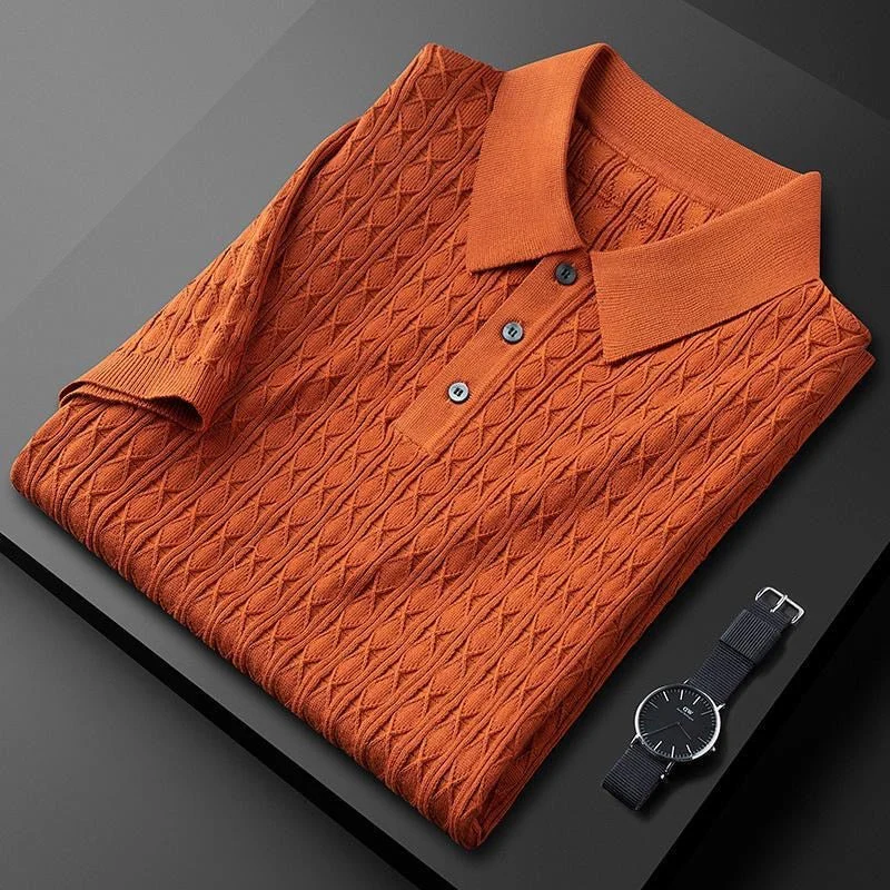Eleganter Herren Polo mit Diamantknit - elegant und einzigartig - Image 7