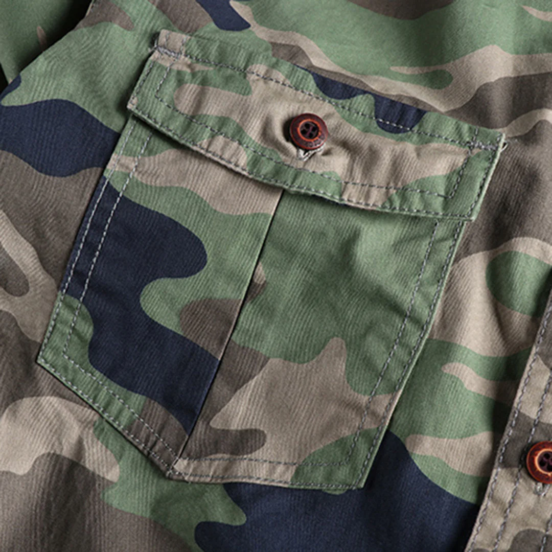 Robustes Herren langarm Hemd in Camouflage Optik - Image 7
