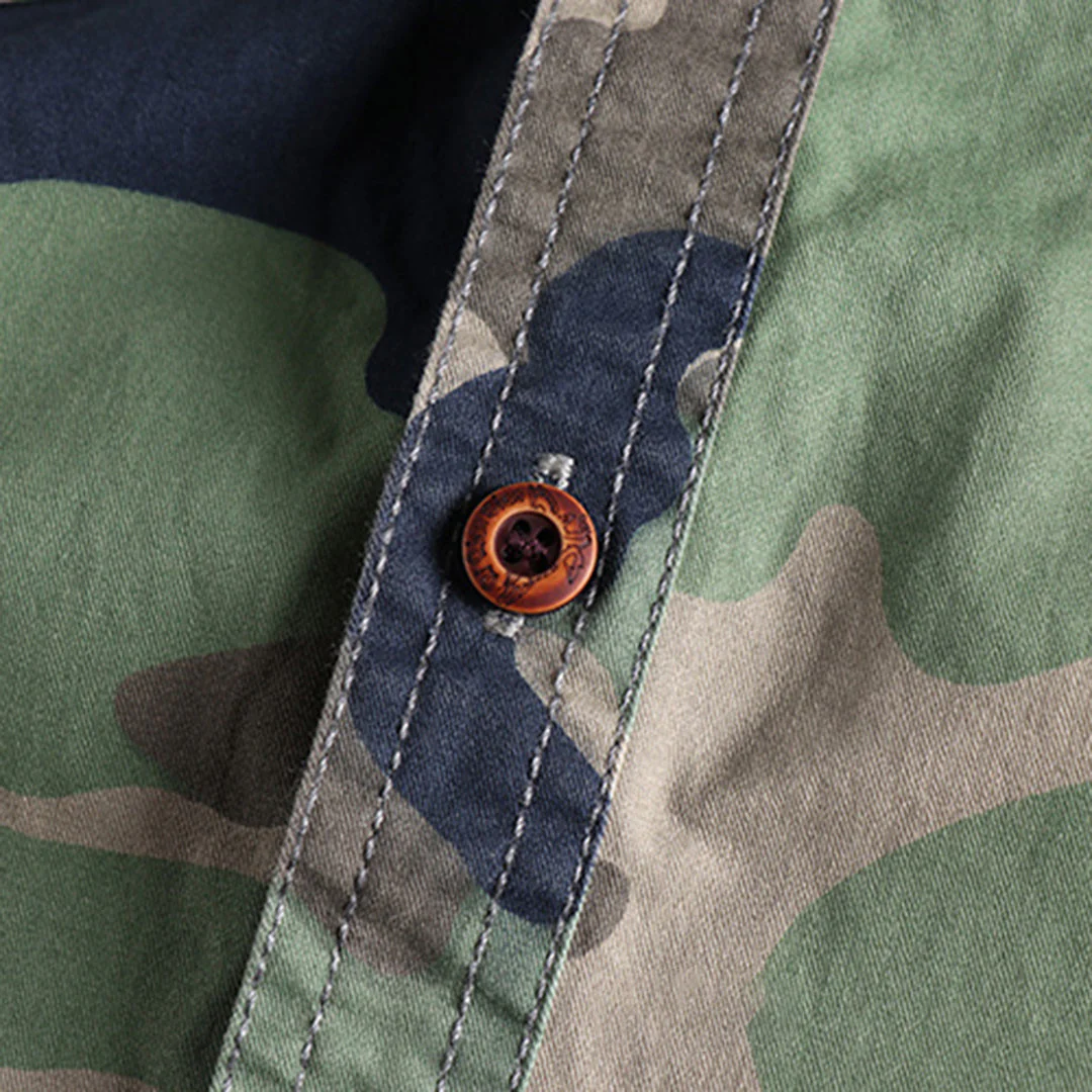 Robustes Herren langarm Hemd in Camouflage Optik - Image 8