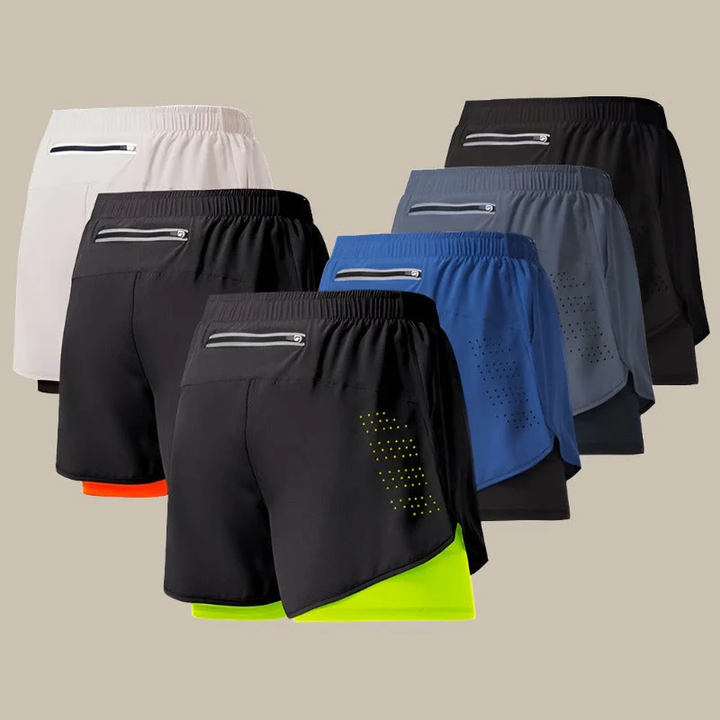 Schnelltrocknende Herren Laufshorts mit Reißverschluss - Image 3