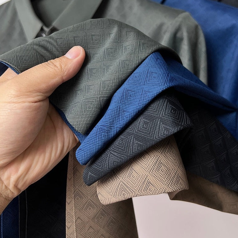 Herren Seide Polo mit Muster - luxuriös und komfortabel - Image 2