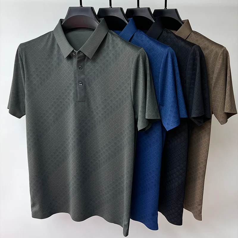 Herren Seide Polo mit Muster - luxuriös und komfortabel - Image 3