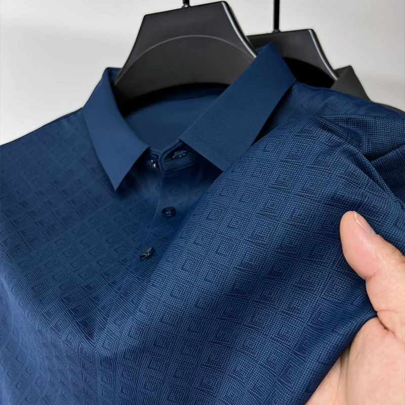 Herren Seide Polo mit Muster - luxuriös und komfortabel - Image 4