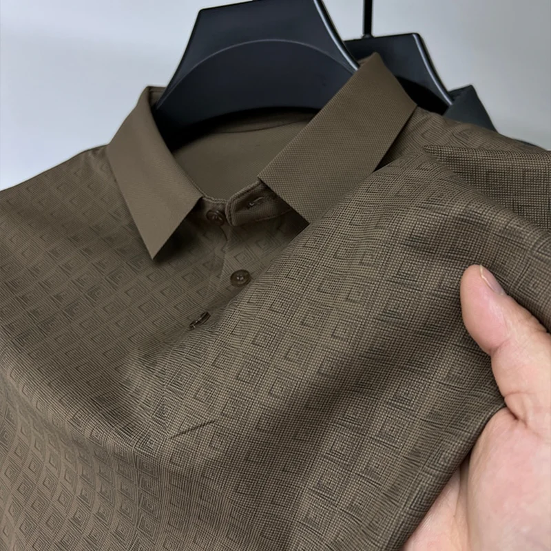 Herren Seide Polo mit Muster - luxuriös und komfortabel - Image 5