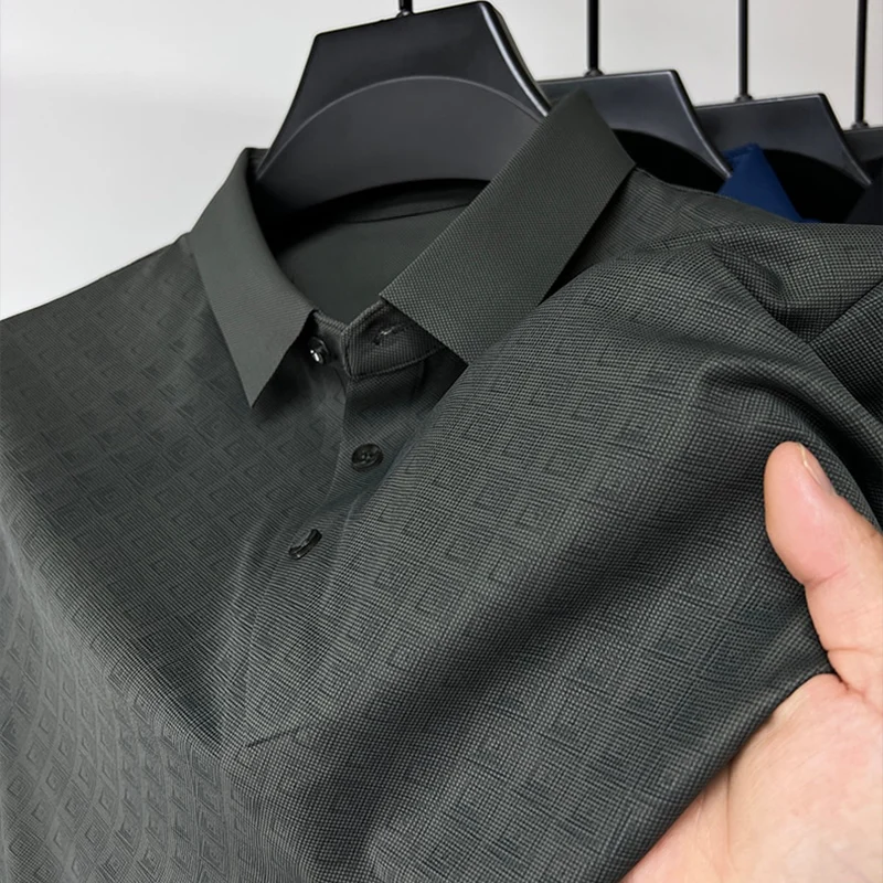 Herren Seide Polo mit Muster - luxuriös und komfortabel - Image 6