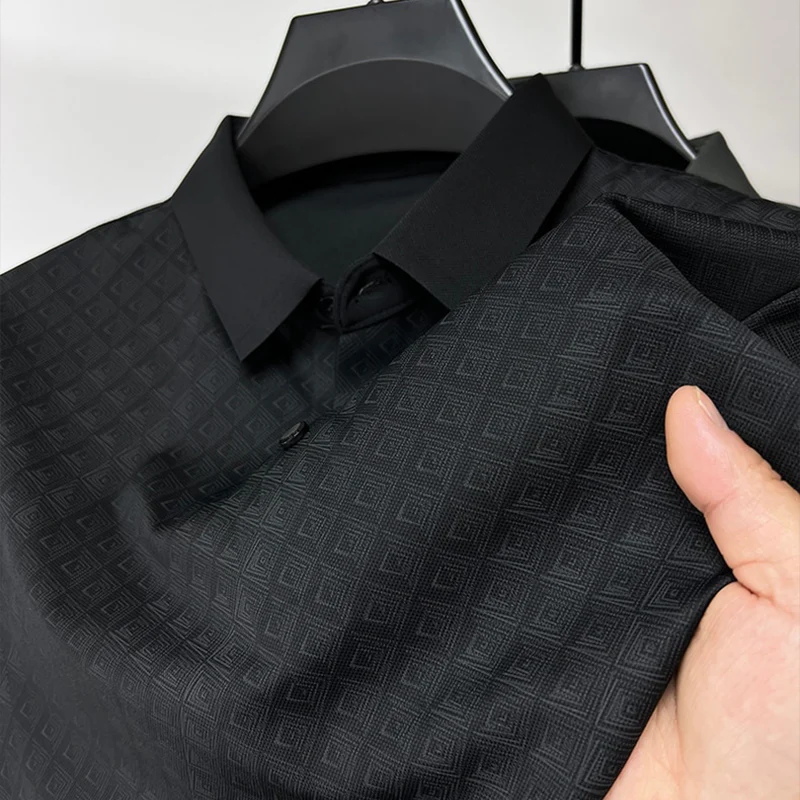 Herren Seide Polo mit Muster - luxuriös und komfortabel - Image 7