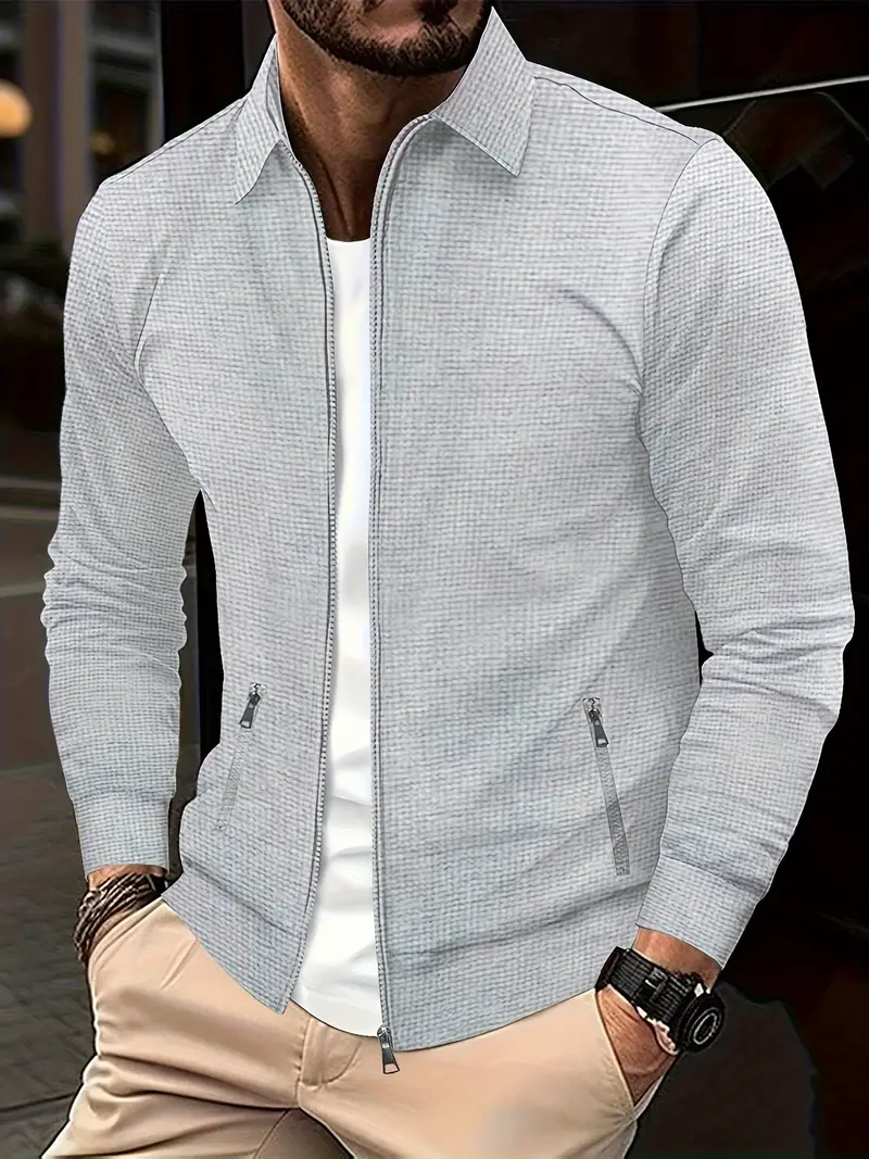 Stilvolles Herren Übergangsjacke mit Reißverschluss - vielseitig und modern - Image 5