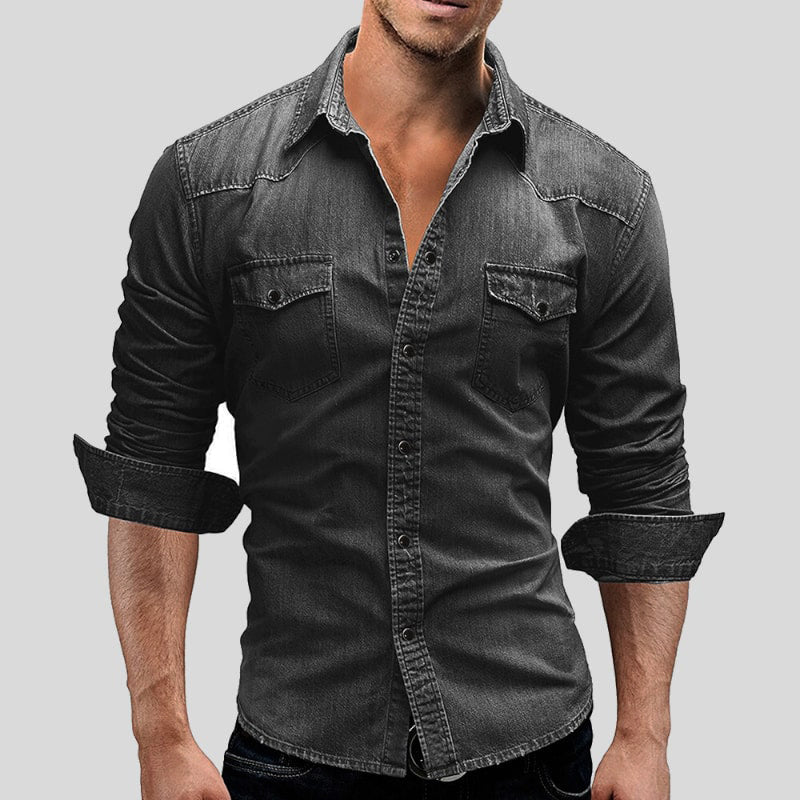 Stylisches Herren Jeans Hemd im casual Look - Image 3