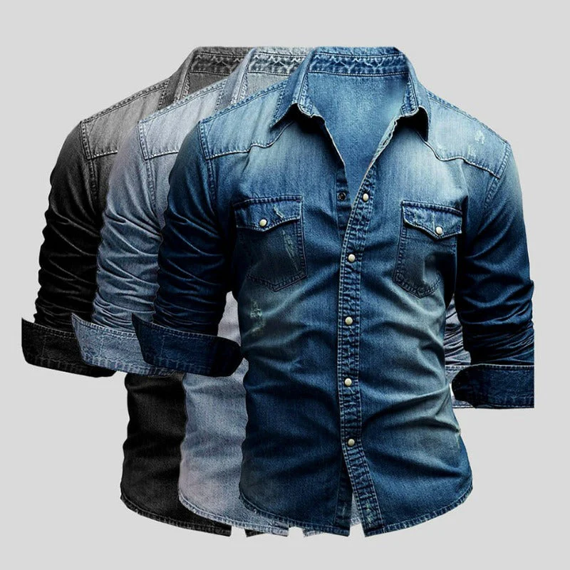 Stylisches Herren Jeans Hemd im casual Look - Image 4