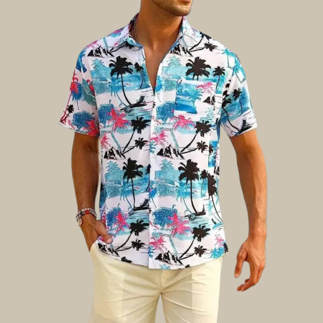Stylisches Herren kurzarm Hemd im Cancun Stil - Image 12