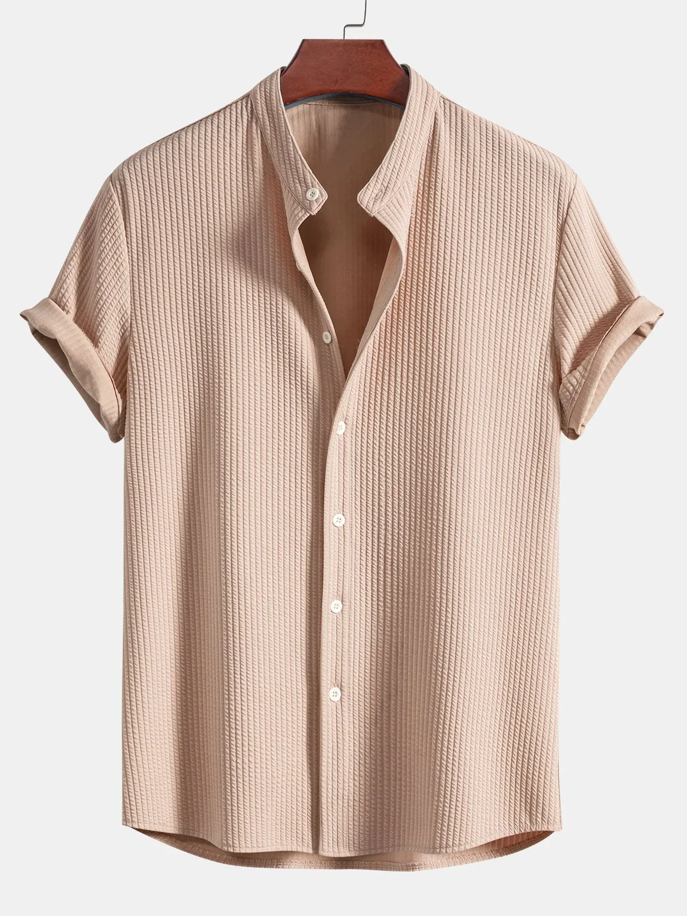 Stylisches Herren Polo Shirt aus Leinen mit Stehkragen - Image 10