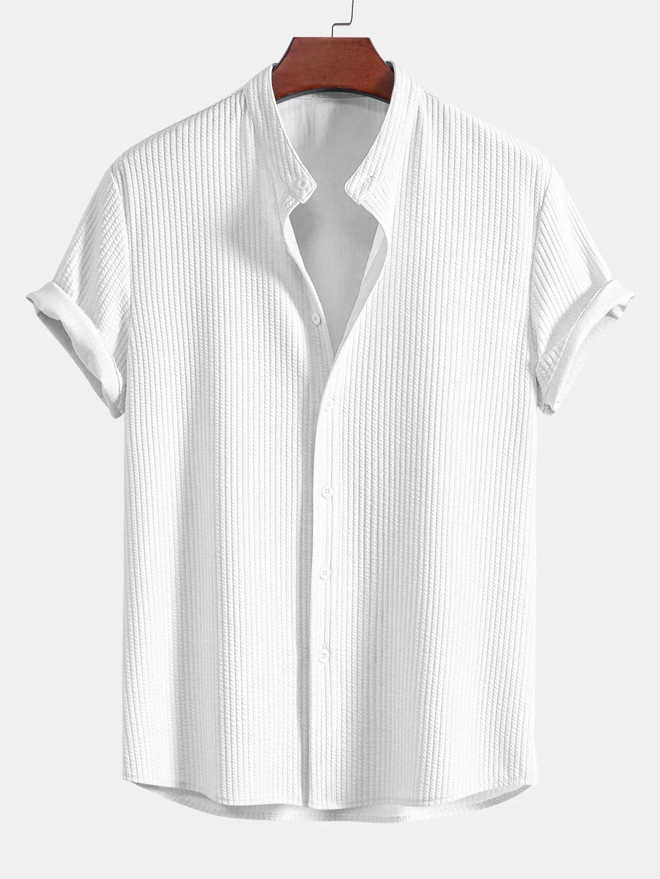 Stylisches Herren Polo Shirt aus Leinen mit Stehkragen - Image 6