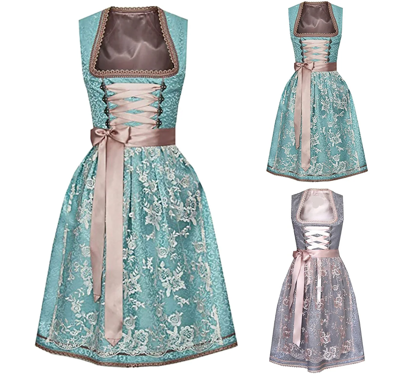 Traditionelles 3-teiliges Damen Dirndl Set mit Schürze - Image 6