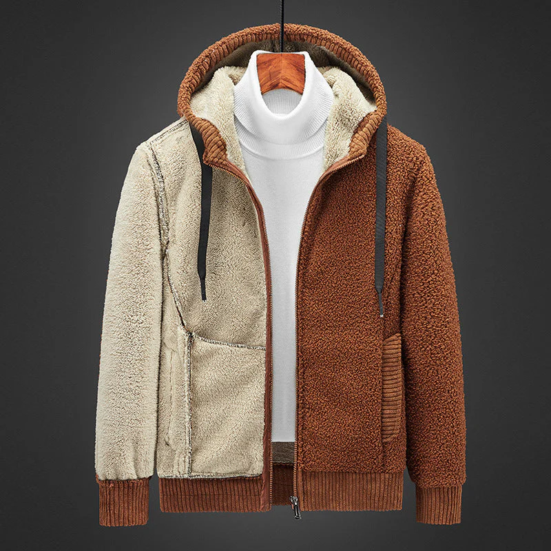 Warmer gefütterter Herren-Kapuzenpullover mit Reißverschluss - Image 4