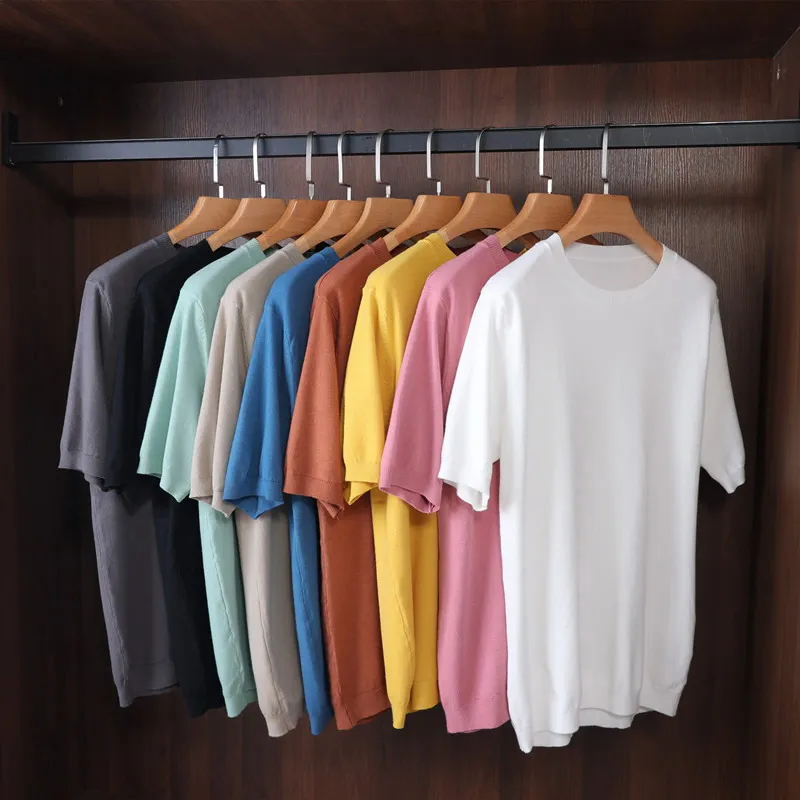 Weiches Herren Kaschmir Rundhals T-Shirt - Image 3