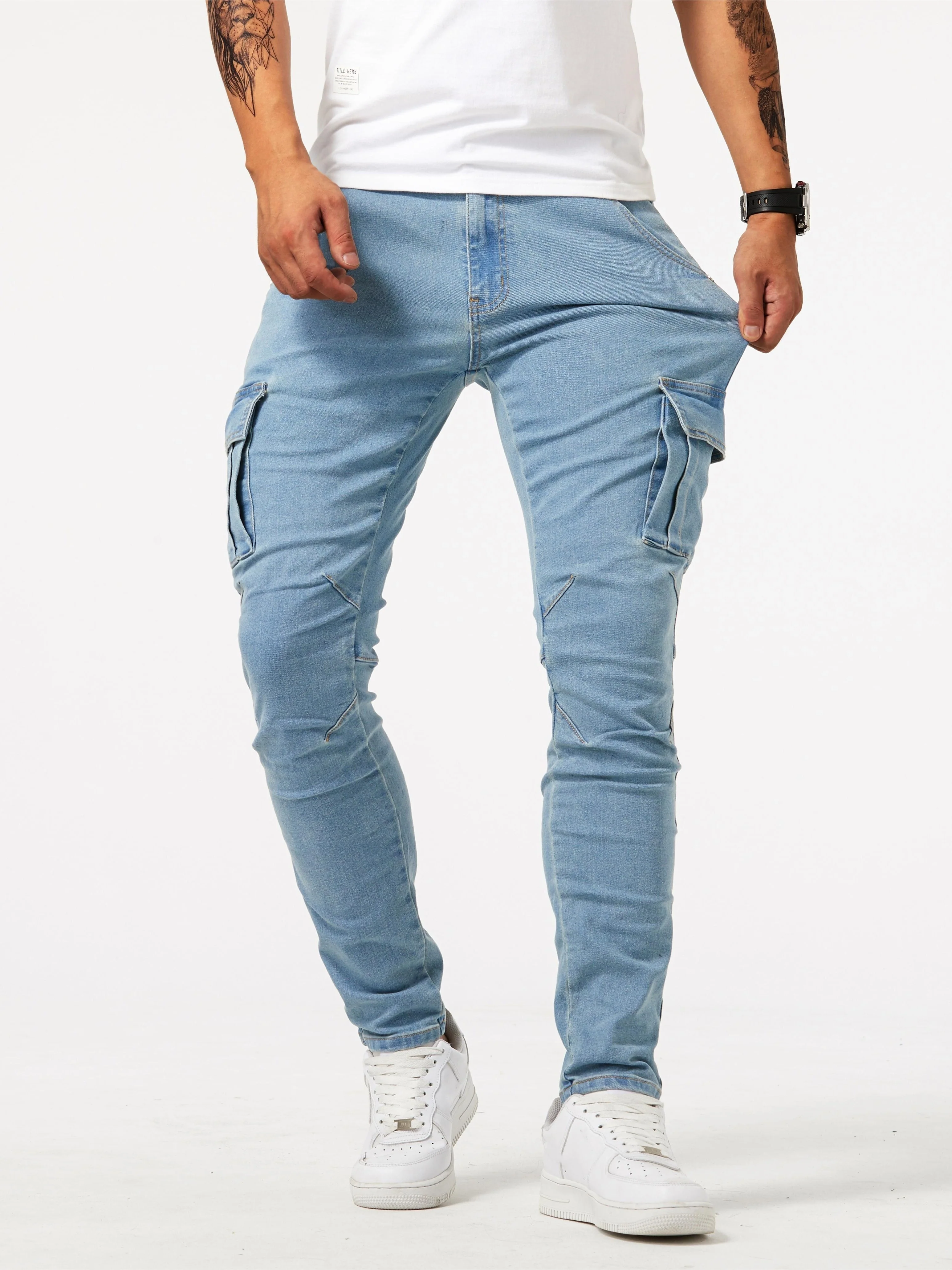 Funktionale & Stylische Herren Cargo Stretch-Hose - Image 4