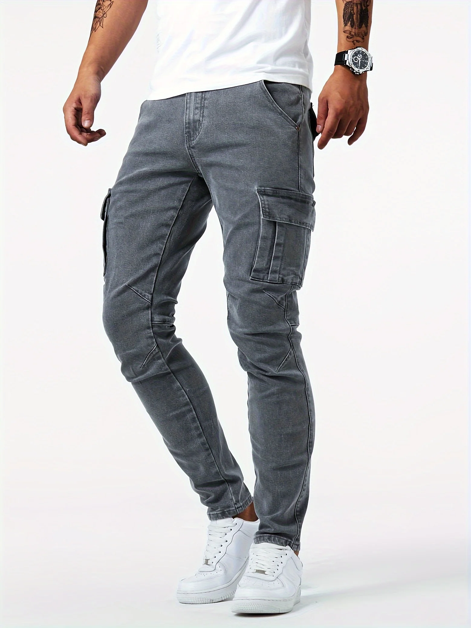 Funktionale & Stylische Herren Cargo Stretch-Hose - Image 7
