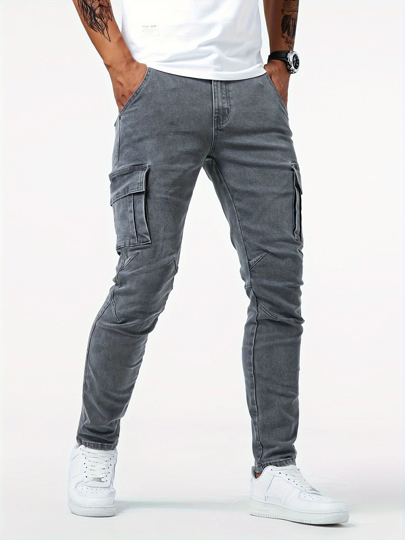 Funktionale & Stylische Herren Cargo Stretch-Hose - Image 9