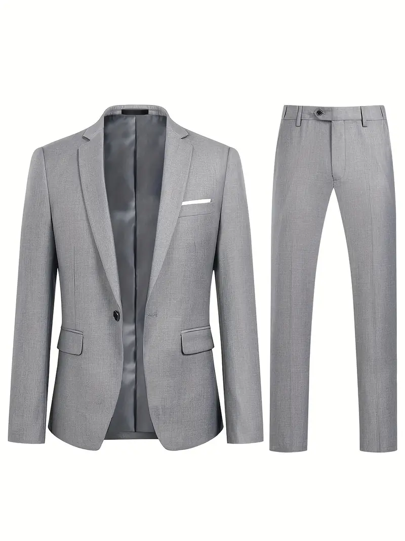 Zweiteiliger Herrenanzug: Business-Blazer und Hose, klassisch und stilvoll - Image 18