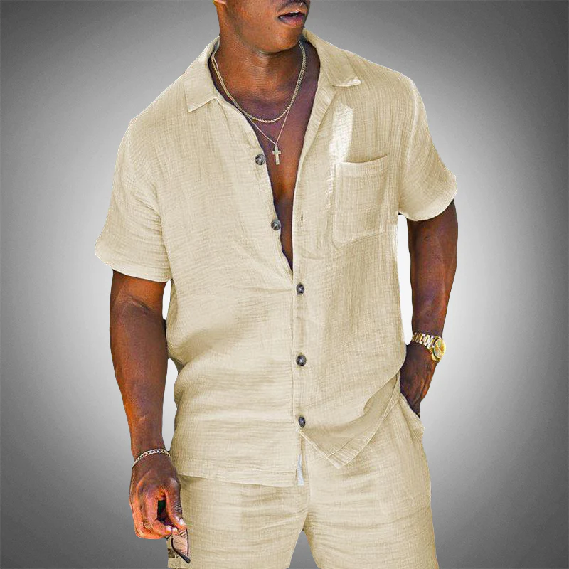 Zweiteiliges Herren Set aus Leinen - elegant und bequem - Image 3